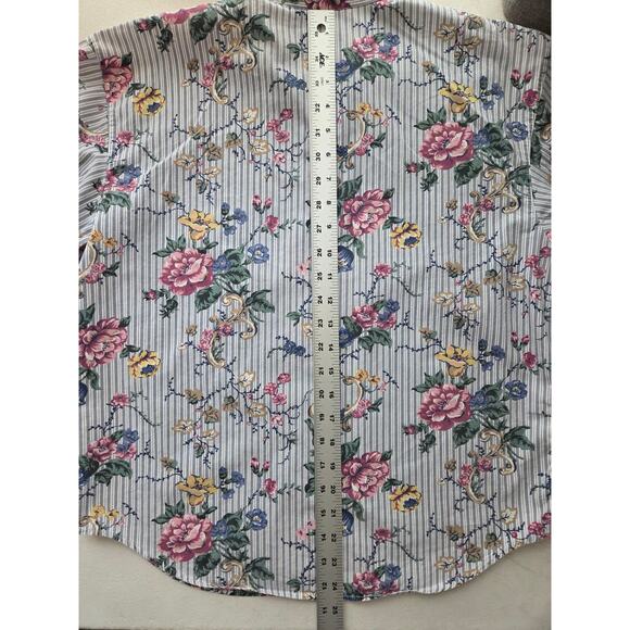 Floral Cottagecore Striped Button Down - Petite Medium - Picture 7 of 7